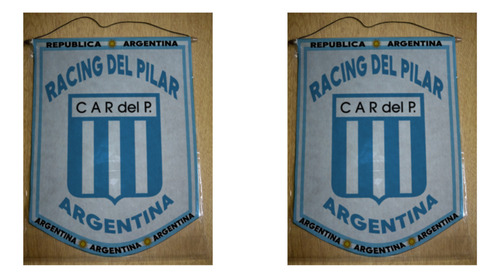 Banderin Grande 40cm Racing Del Pilar