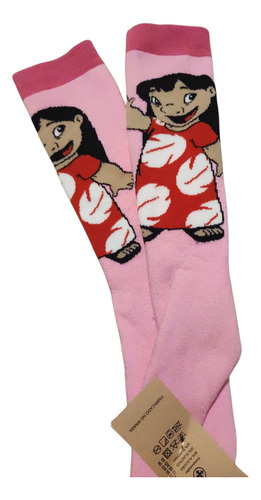 Kit 2 Meias Divertidas Lilo E Stich Stity Rosa Lilo E Stich Un 35-43