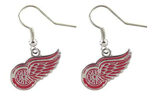 Aretes Colgantes Logo Nhl Mujeres.