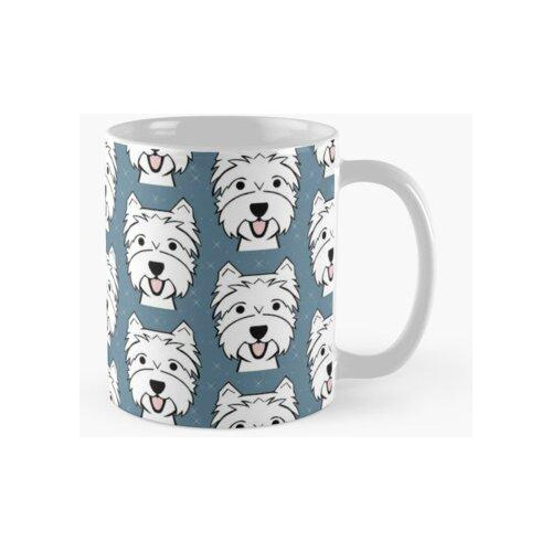 Taza West Highland Terrier - Westies - Perros Westie - Azul 