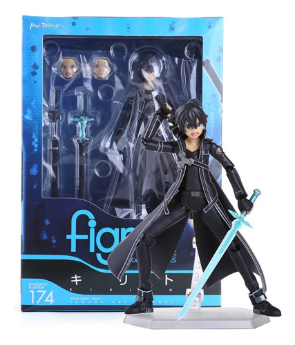 Figura De Acción De Pvc Figma 174 Sword Art Online Kirito