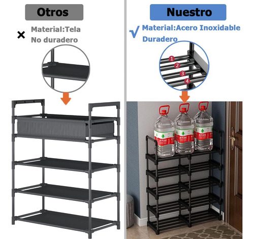 Zapatero De 2 X 5 Niveles Con Capacidad 16-24 Pares Zapatero