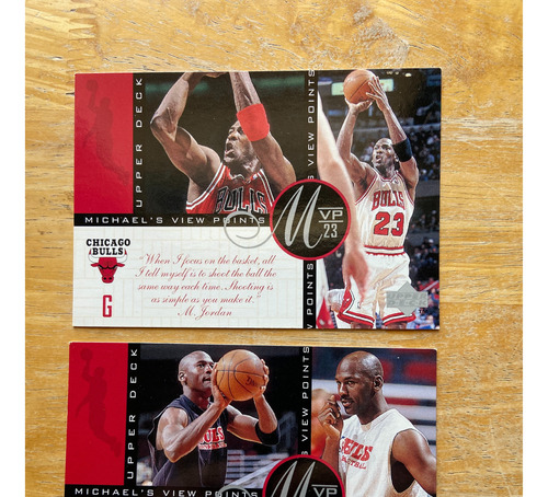 Michael Jordan 2 Tarjetas Jumbo Upper Deck View Points