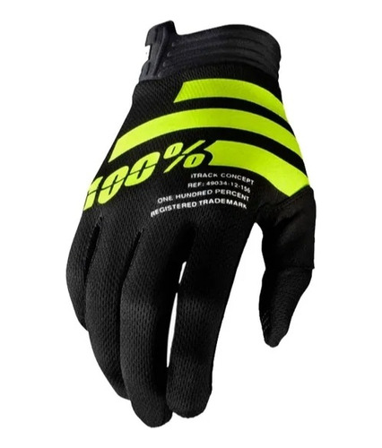 Guantes Moto 100% Negros Mtb Enduro Motocross Cuatrimoto