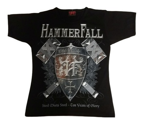 Hammerfall Polo Top Mujer Talla Small [rockoutlet] Saldos