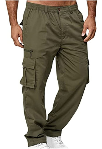 Pantalones Tipo Cargo Casuales Para Hombre, Pantalones De Fi