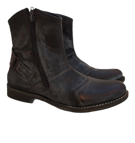 Bota Cuero Hombre Con Cierre Art 8000. Marca Blood South