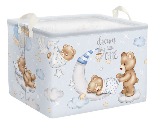 Clastyle Bonita Cesta Rectangular Con Globos De Oso Dormido,