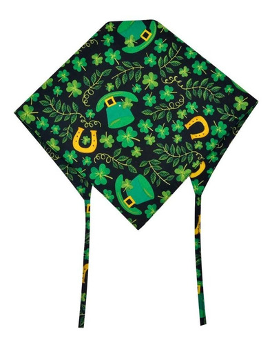 Kzhareen 2 Pack St. Patricks Day Dog Bandana Reversible Tria