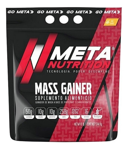 Proteina Meta Nutrition Mass Gainer 12 Libras Sabor Choco menta