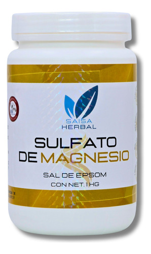 Sulfato De Magnesio (sal De Epsom) 1 Kg. Saisa Herbal Fragancia Sin Aroma