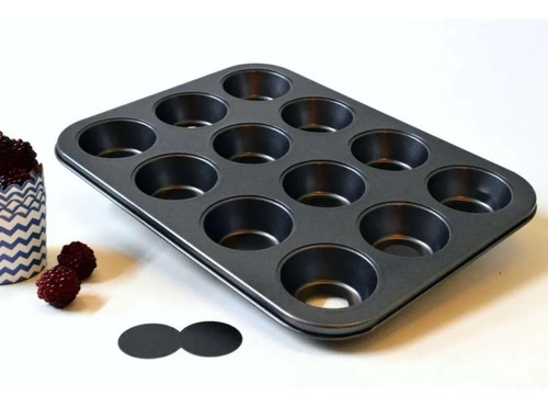 Asadera O Molde Para Muffins Desmontable Antiadherente X12