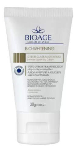 Creme Bio-whitening Clareador Áreas Intimas - 30g Bioage Tipo De Embalagem Pote