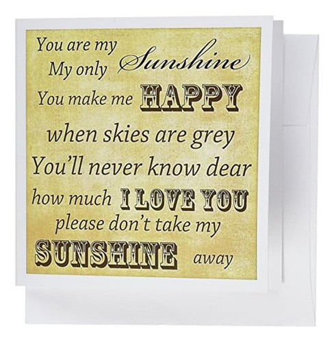 Vintage Songs You Are My Sunshine- Love Songs - Tarjeta...