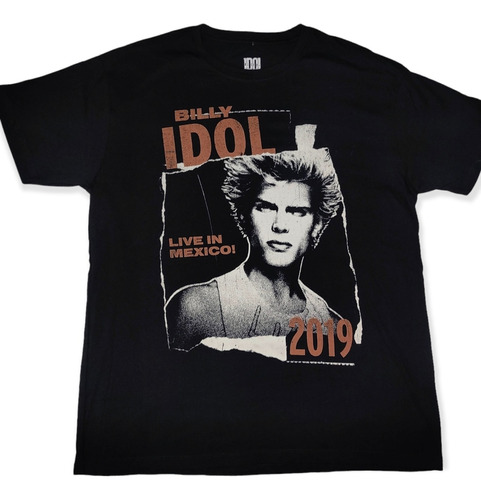 Playera Billy Idol Talla Grande Modelo Live Un México 2019