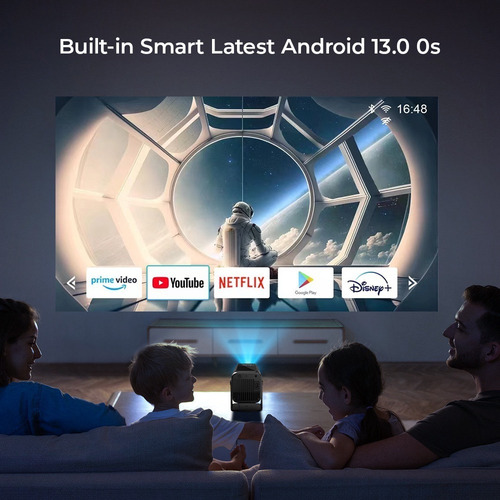 Proyector Hy500 Max Android 4k 13 Wifi Bt 5 1080p Negro