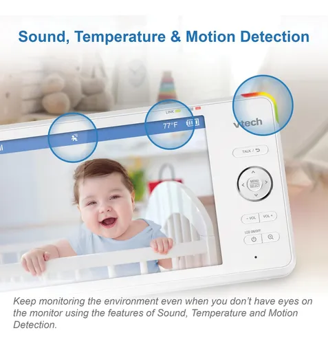 Monitor De Vídeo Para Bebés Vtech Rm7766-2hd Smart Wi-fi 108