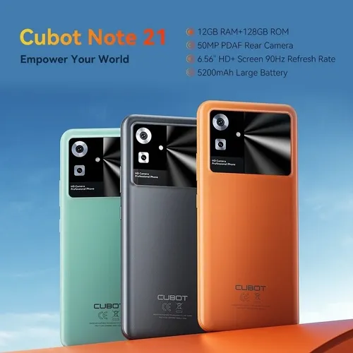 Cubot Note 21 6gb + 6gb = 12gb 128gb Dual Sim Duos