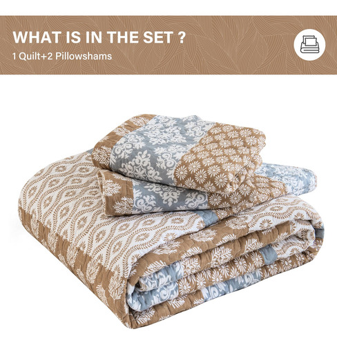 Juego De Colcha Queen Sahsahcasa, Colcha Queen Size, 100%