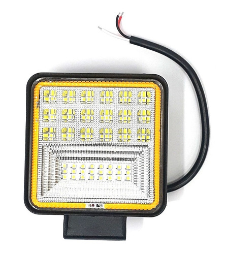 Faro Caminero Cuadrado 42 Led Aro Ambar