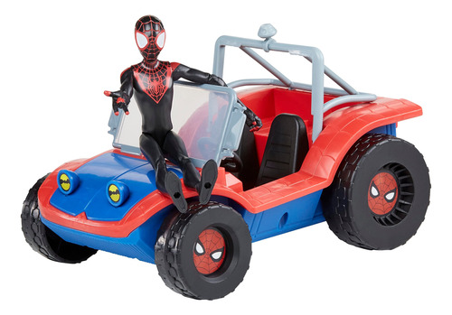 Carro Spider-mobile + Miles Morales Original Hasbro Hotwheel