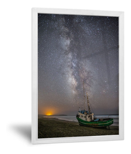 Cuadro Barco Estrellas - 30x42 Cm - Calidad Premium