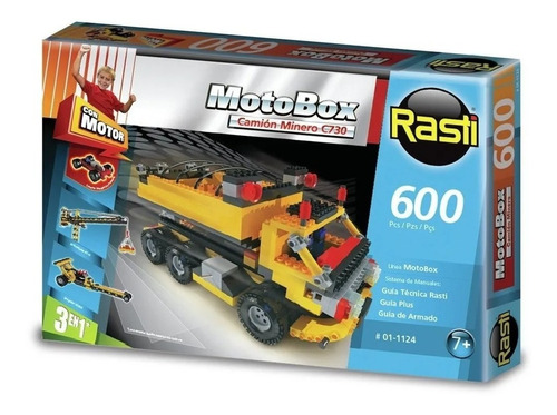 Rasti Motobox Camión Minero 600pzs Con Motor Parar Armar Mca