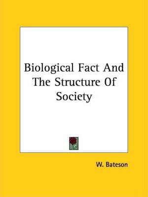 Libro Biological Fact And The Structure Of Society - W Ba...