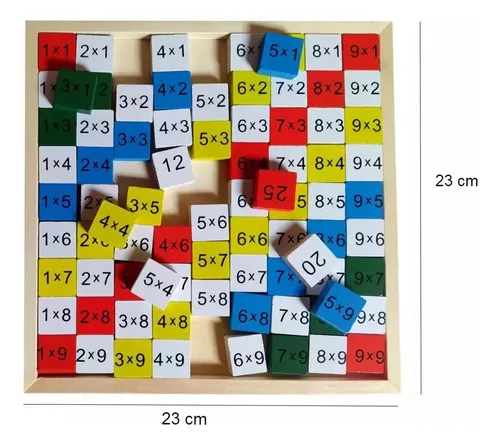 Tabla De Multiplicar Montessori Juguete Didactico Madera