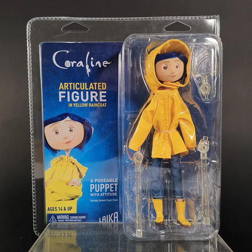 Ff Muñeca De Acción De Pvc Con Estampado De Coraline In