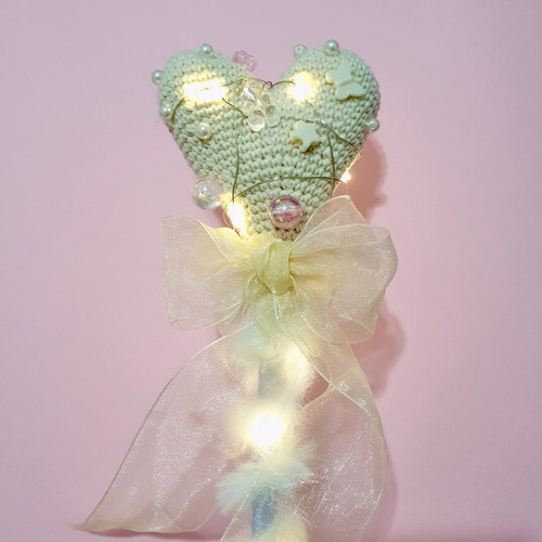 Set Varita Magica Con Luz 45 Cm Y Corona De Algodon, Cosplay