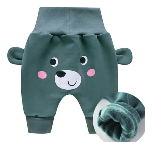 Pantalón Buzo Animalitos Algodón Forrado Polar Bebés