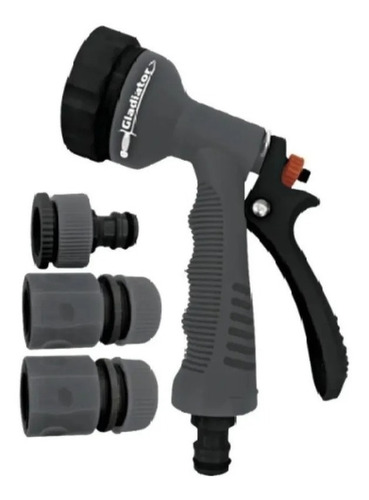 Kit Riego Acoples + Pistola Gladiator Manguera 1/2 X 10 Un.