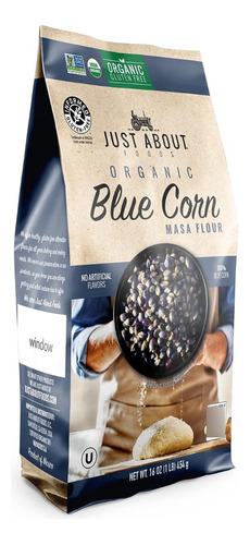 Just About Foods Organic Blue Corn Flour 454 G