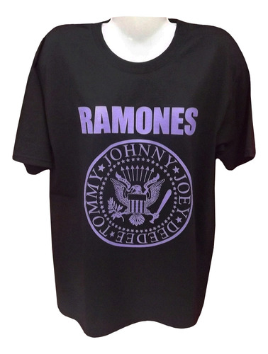 Camiseta R.a.m.o.n.s Con Logo Violeta. 42% Off