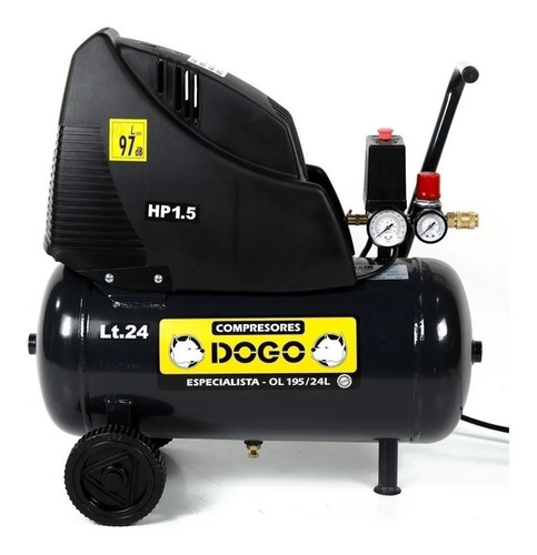 Compresor 1.5hp X 24lt Sin Aceite Monofásico Dogo