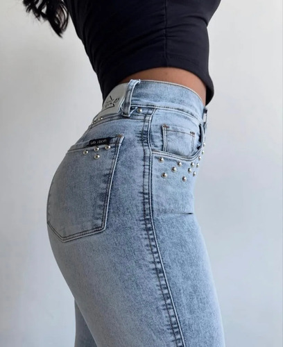 Jean Las Locas Linz Con Apliques Original 100% Calce Perfect