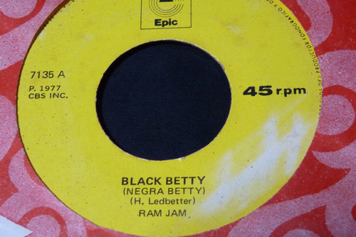 Jch- Ran Jam Black Betty 45 Rpm Rock