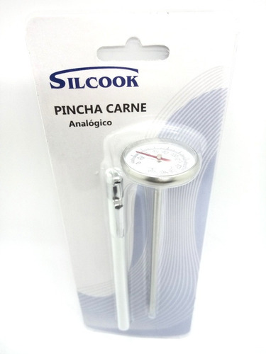 Imagen 2 de 6 de Termómetro Pincha Carne Analógico De Acero Inox 200 Grados