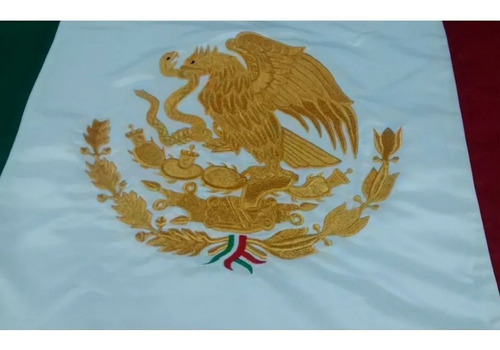 Imagen 3 de 10 de Bandera Bordada A Colores, Asta Y Base Servicio De Fabrica