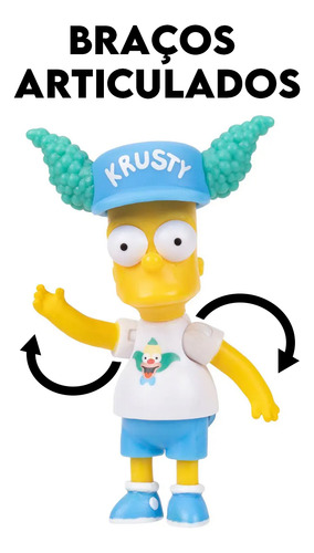 Boneco Simpsons 2,5 Bart Fã Do Krusty 5cm - Sunny