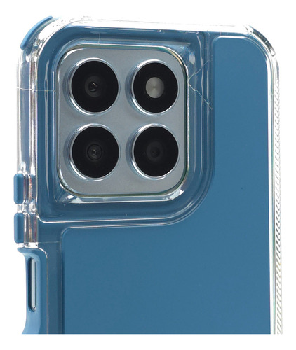 Funda + Mica Hidrogel Para Honor X8c Case Protector Rudo Shell Fosfo - Azul Honor X8c