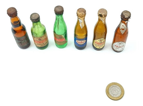 Botellitas Botellas Antiguas Cervezas Miniatura - Bar (Usado)