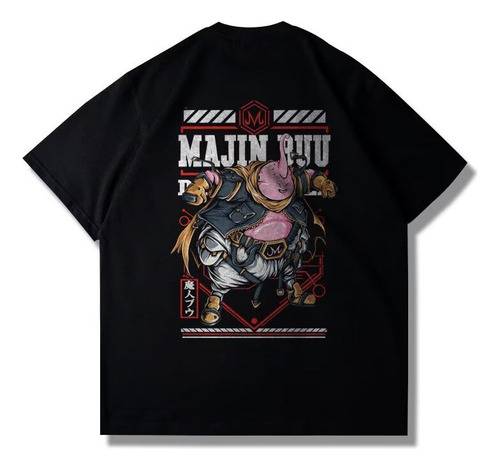 Camiseta Creative Dragon Ball Fat Majin Buu De Manga Corta