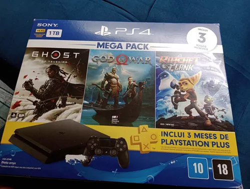 PlayStation 4 1TB 1 Controle Preto Sony - com God of War Ragnarok - Console  PS4 - Magazine Luiza