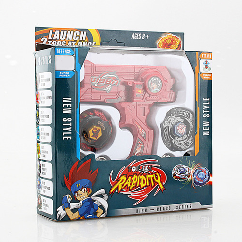 1 Juego Beyblade Con Lanzador Metal Fusion Rotate Rapidity