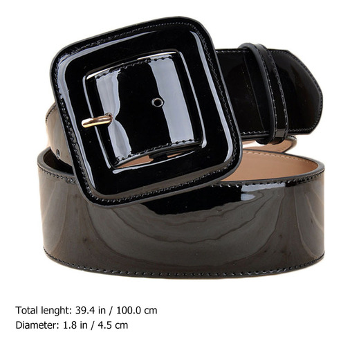 Belts Patent Leather Wide Girdle Belt
