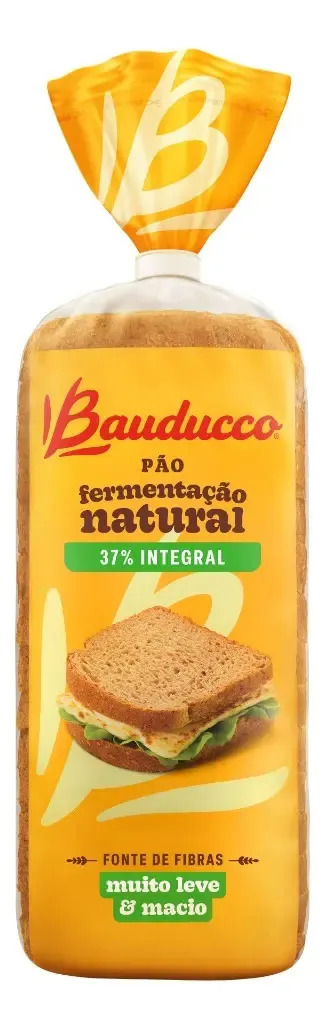 Pão de Forma Integral Bauducco 390g Macio Fatiado Fibras