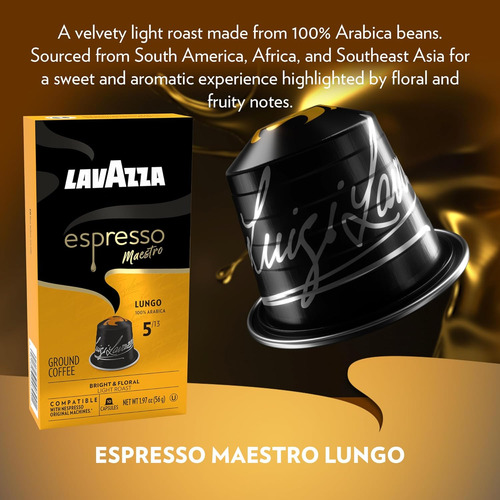 Cápsulas Lavazza Espresso Maestro Lungo 60 Pz - Café Arábica