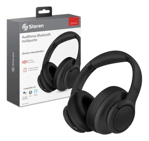 Audífonos Steren Aud-7690ne Bluetooth Multipunto Hasta 50 H Negro
